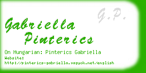 gabriella pinterics business card